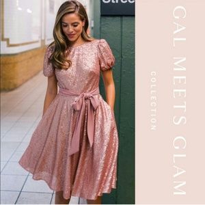 NWT Gal Meets Glam Beatrix Sequin Dress